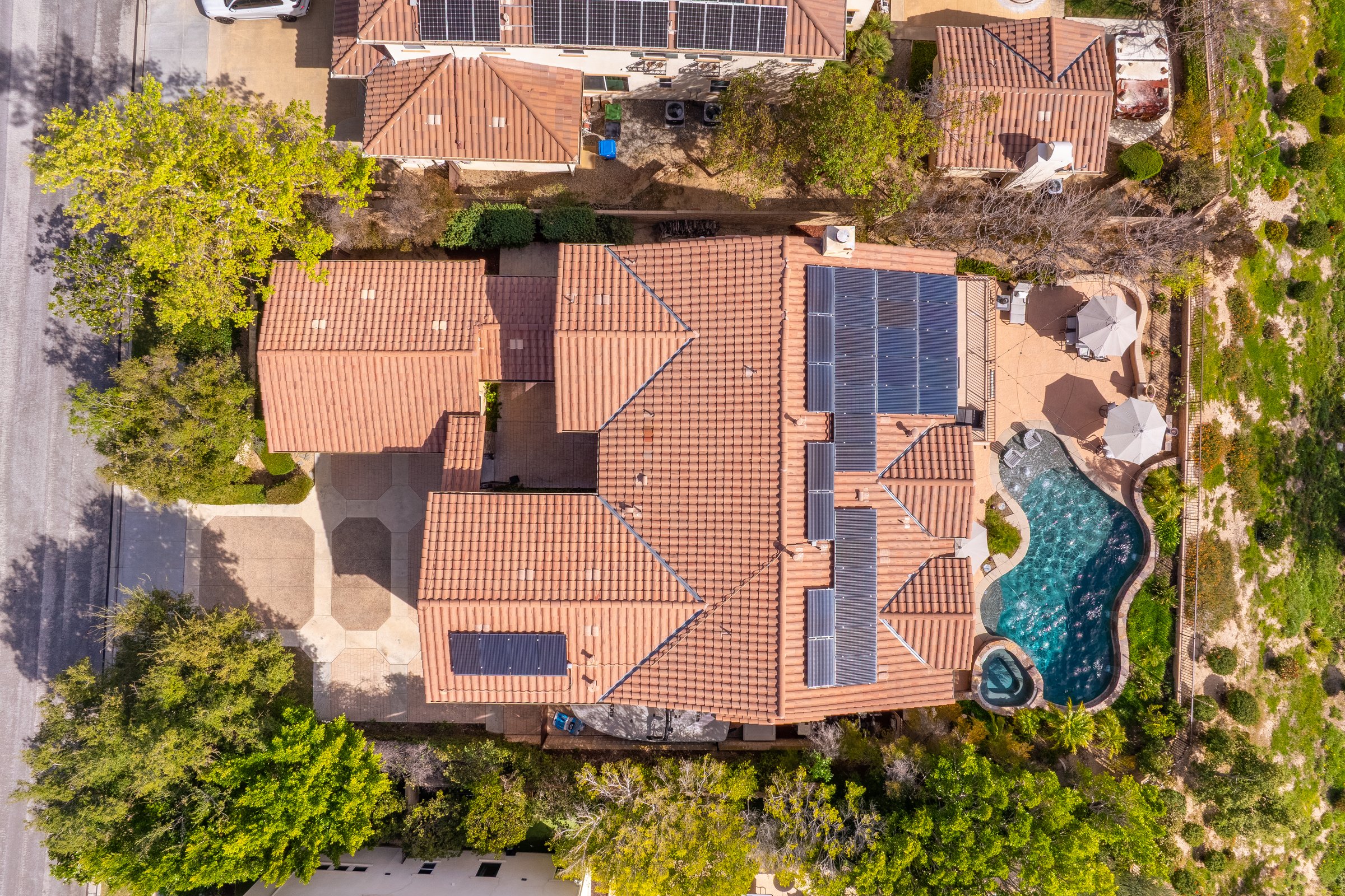 Aerial view of property