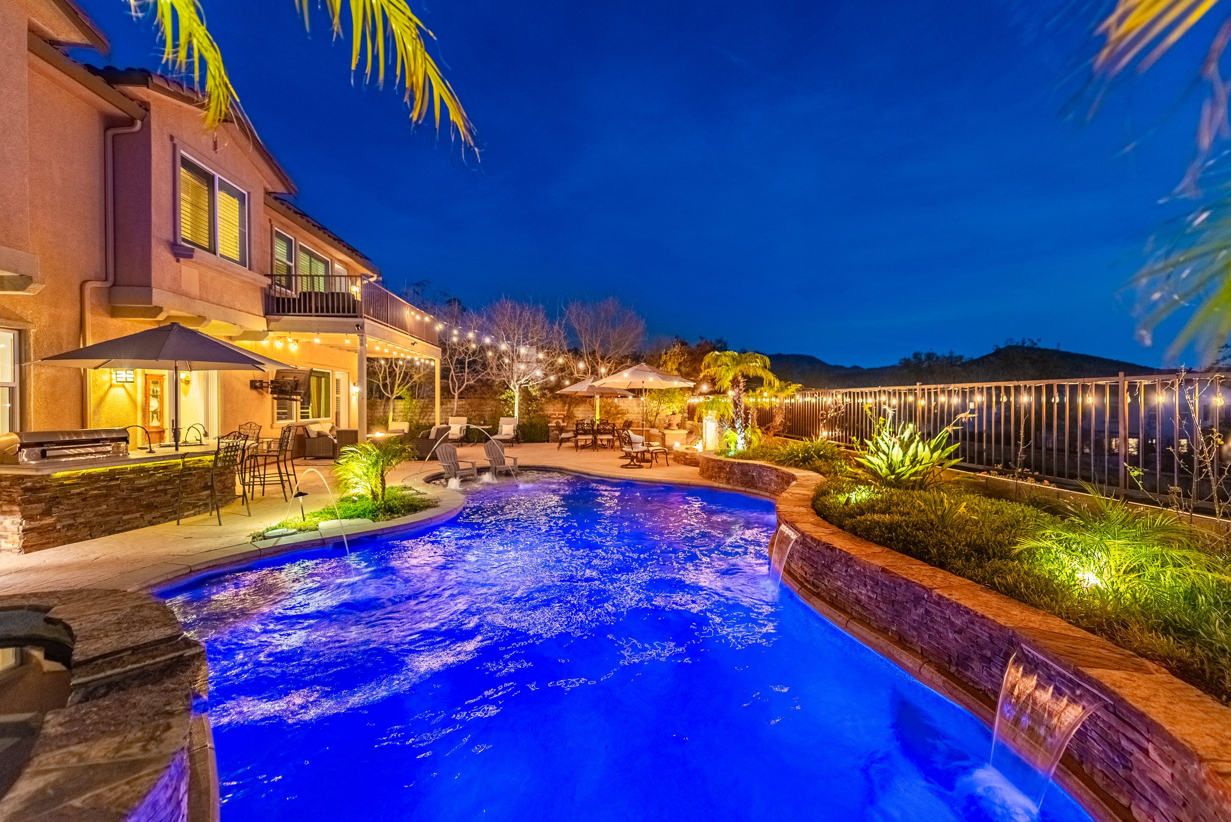 Pool at night